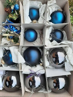 retro skleněné ozdoby sada