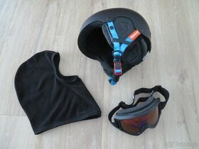Set - Helma na lyžování, kukla, brýle