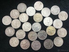 26 kusů stříbrných 100 Kčs, mince Československo ČSSR