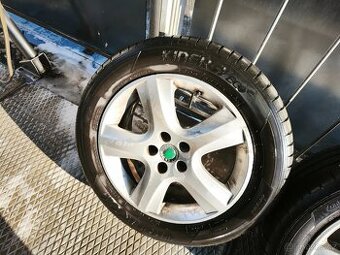 16" SKODA 5x100 elektrony s letnymi pneu 205/55 R16