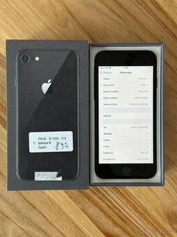 Apple iPhone 8 256GB černý + krabička, bat. 89%