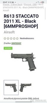 Plynová airsoft zbraň