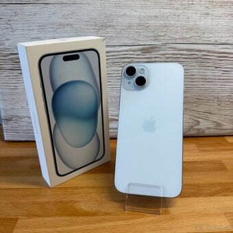 iPhone 15 Plus 128GB, bílý (12 měsíců záruka)