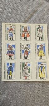 Retro zápalkové nálepky – Moravské kroje – SOLO Lipník