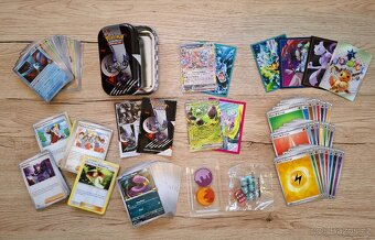 Karty Pokémon a příslušenství s plechovou krabičkou (tin) -