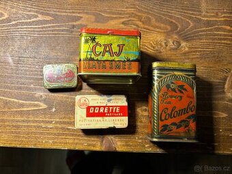 Plechové dózy a krabičky