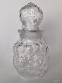 Retro dóza Pavel Pánek, lisované sklo, ČSSR, pošta 79.-