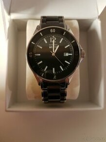 Krásné nové černé kvalitní hodinky značky Alexander Milton - 1
