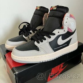 Jordan 1 High Neutral Grey Hyper Crimson 39