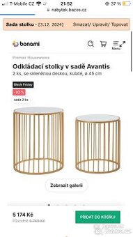 sada odkládacích stolků