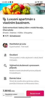 Apartmán pro 6-8osob s vlastním bazenem