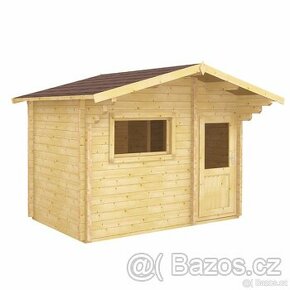 Srubová sauna s odpočívárnou a sedlovou střechou - 1