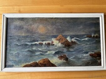 Obraz František Štěpán, olej na plátně, 120x60 cena 2000kč