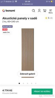 Akustické panely , dekorativní lamely - 1