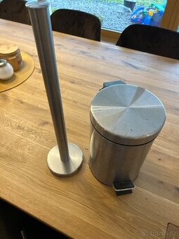 WC set - Stojan na toaletní papír, WC koš, nerez