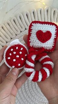 Háčkované vánoční ozdoby – sada dekorací