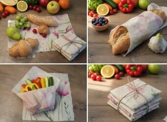 Set 3ks Voskované ubrousky a pytlík