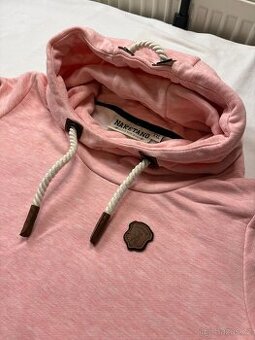 Světle růžová mikina Naketano | tlusté šňůrky | vel. XXL