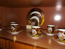 Zlacený porcelán 3 grácie MORITZ ZDEKAUER