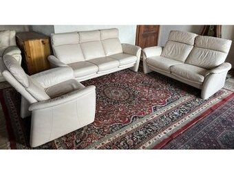 Luxusní kožená sedací souprava 3+2+1, 2883