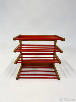 Zajímavý retro botník / polička z roku cca 1970