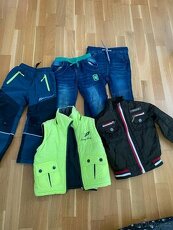 Setík oblečení, džíny, bunda, vel. 104-116