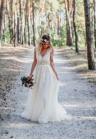 Nové bílé svatební šaty L-xl - 1