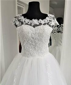 L-XL NOVÉ svatební šaty KRAJKOVÉ