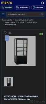 METRO PROFESSIONAL Vitrína chladicí 78 l cern
