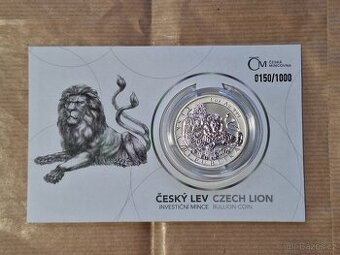 Český lev v blistru 2019 reverse proof