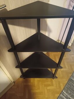 Dřevěný rohový regál výška 105cm.