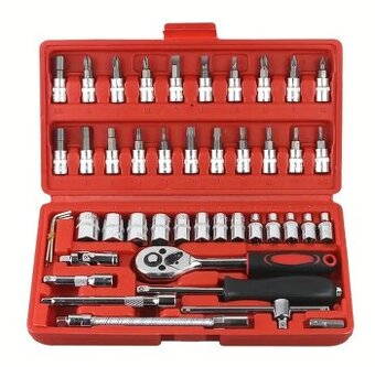 46 dílná sada račňových a nástrčných klíčů Gola sada