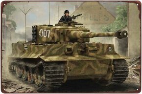 cedule plechová - Michael Wittmann Tiger Tank 007