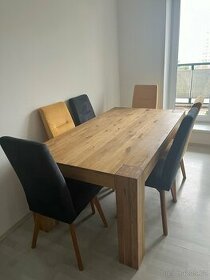 Dubový stůl a židle - JEDINEČNÁ PŘÍLEŽITOST KOUPĚ