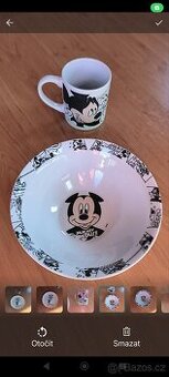 Dětská sada, miska, hrníček mickey mouse