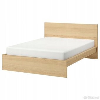 IKEA MALM postel + čelo+ 2 noční stolky