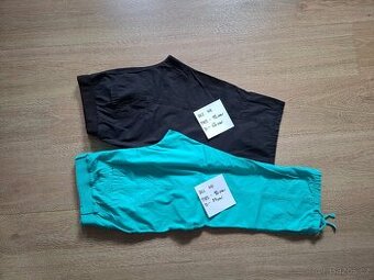 Zánovní 3/4kalhoty, vel44, bavlna, zelené pas 92 cm, délka