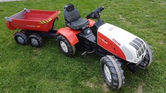 Šlapací traktor Farmtrac Rolly Toys s vlekem