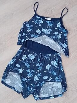 DÍVČÍ LETNÍ KRAŤASOVÉ ŠATY - vel.146/152 /zn.H&M