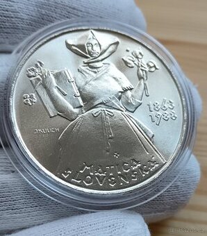 AG pamětní mince Československa 500kčs Matice Slovenská 1988