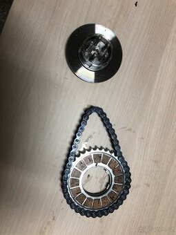 Jawa 50 spojkový koš + řetěz + lamely