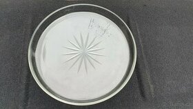 Stará broušená mísa, talíř.