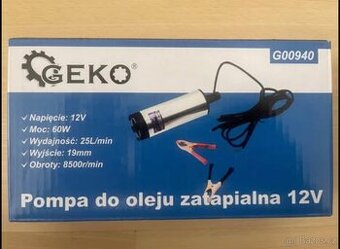 GEKO mini čerpadlo na naftu 12V, 60W, 25l/min