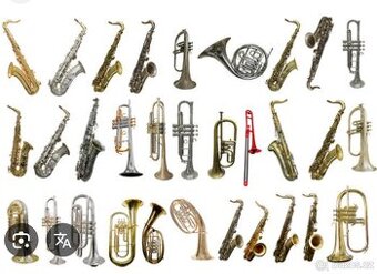 Tuba Saxofon Trumpeta Klarinet Pozauna