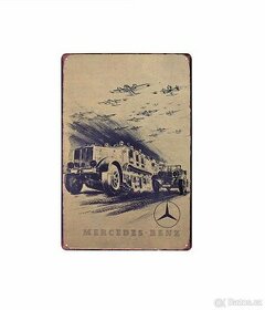 plechová cedule: Mercedes-Benz - reklama na válečnou výrobu - 1