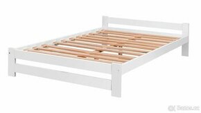 Nová postel MASIV BOROVICE bílá 160x200cm + rošt -