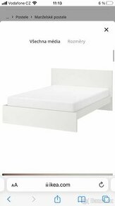 Prodám IKEA postel bílá - DOBRÁ CENA