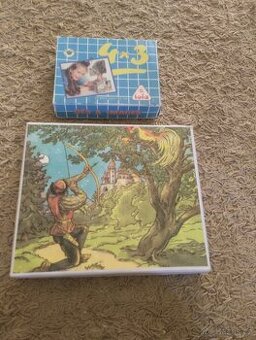 Retro kostky s obrázky,2 kusy