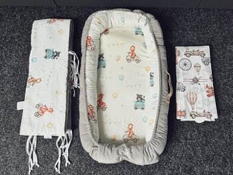Dětské hnízdečko s mantinelem + Přebalovací podlozka