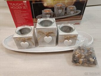 Stojan na svíčky - 3 kusy - nový